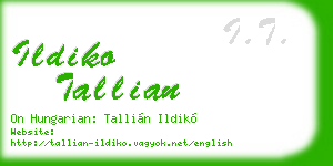 ildiko tallian business card